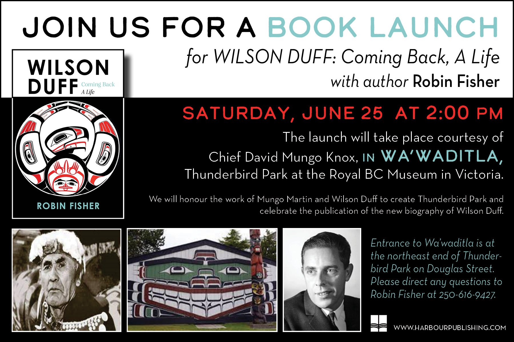 Book Launch for Wilson Duff Coming Back, A Life DVBA